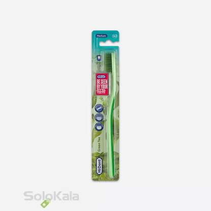 مسواک هایدنت مدل گرین تی قاب دار کد 965 با برس متوسط