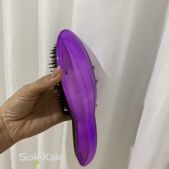 برس مو مدل گره باز کن هولوگرامی گلدن دیاموند - بنفش