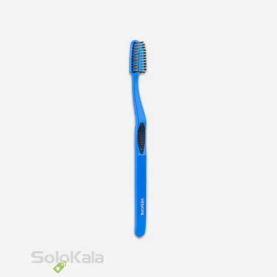 مسواک هایدنت مدل دیاموند ذغالی ارتودنسی قاب دار کد 959 با برس نرم - آبی