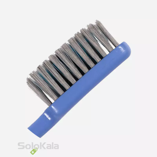 مسواک هایدنت مدل دیاموند ذغالی ارتودنسی قاب دار کد 959 با برس نرم - نمای نزدیک برس