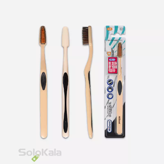 مسواک هایدنت مدل دیاموند ذغالی ارتودنسی قاب دار کد 959 با برس نرم - نمای کلی محصول