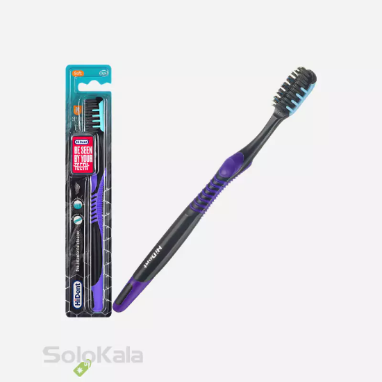 مسواک هایدنت مدل پرو اینتردنتال قاب دار کد 924 با برس نرم - بنفش