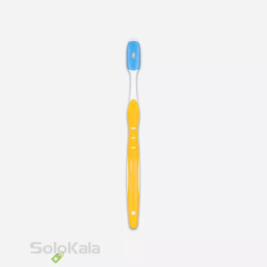 مسواک هایدنت مدل مولتی پرپس قاب دار کد 933 با برس سخت - زرد