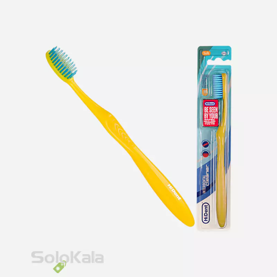 مسواک هایدنت مدل سوپر تیپ اینتردنتال قاب دار کد 939 با برس نرم - زرد