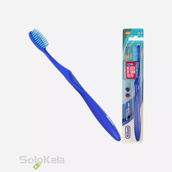 مسواک هایدنت مدل سوپر تیپ اینتردنتال قاب دار کد 939 با برس نرم - سرمه‌ای