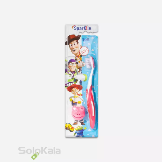 مسواک کودک اسپارکل مدل S14 با برس نرم - صورتی