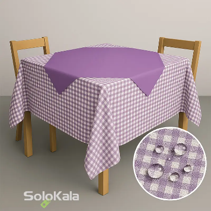 رومیزی آشپزخانه 2 تکه اوزکندیم سایز مربع مدل oz11601