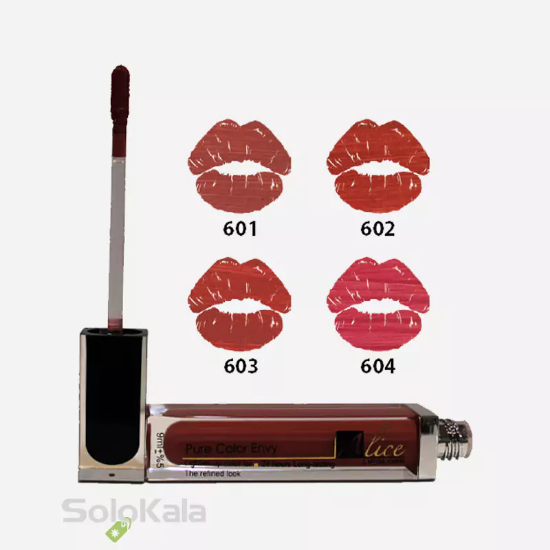 رژ لب مایع مات آلیس شماره 604 - تست رنگ