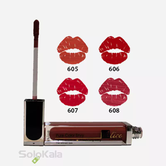 رژ لب مایع مات آلیس شماره 606 - تست رنگ