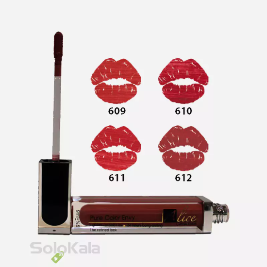 رژ لب مایع مات آلیس شماره 610 - تست رنگ