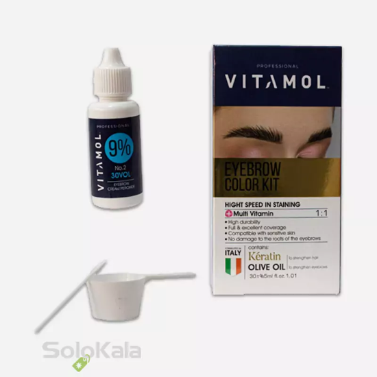 کیت رنگ ابرو ویتامول شماره K3 کنفی - اقلام همراه