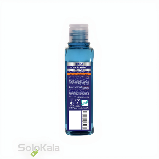شامپو بدن اسپرت مردانه تراست مناسب انواع پوست - نمای توضیحات پشت محصول