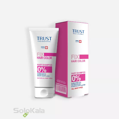 شامپو تخصصی تثبیت رنگ و ترمیم مو تراست مناسب موهای خشک و آسیب دیده