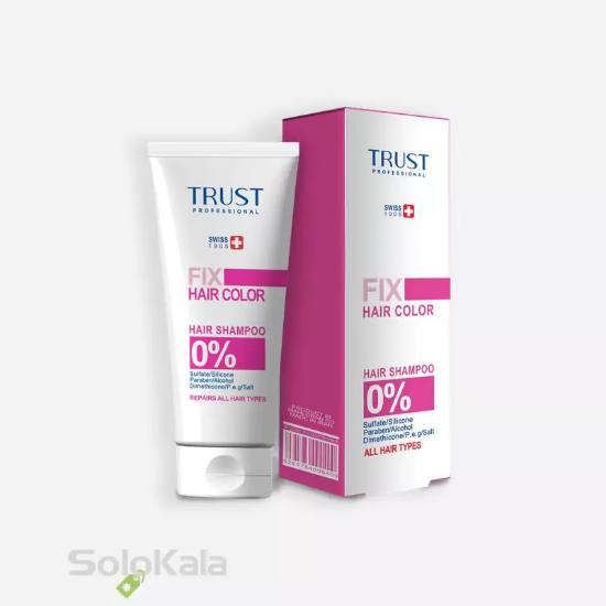 شامپو تخصصی تثبیت رنگ و ترمیم مو تراست مناسب موهای خشک و آسیب دیده