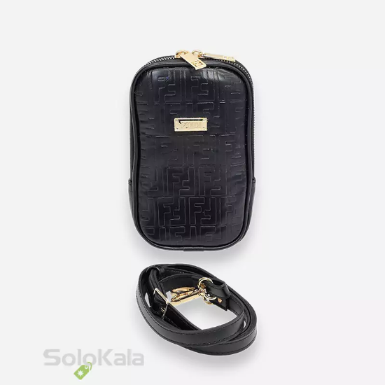 کیف موبایل مشکی طرح چرم FENDI-نمای کلی