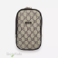 کیف موبایل کرم قهوه ای طرح Gucci