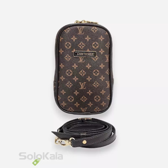 کیف موبایل قهوه ای طرح Louis vuitton-نمای کلی