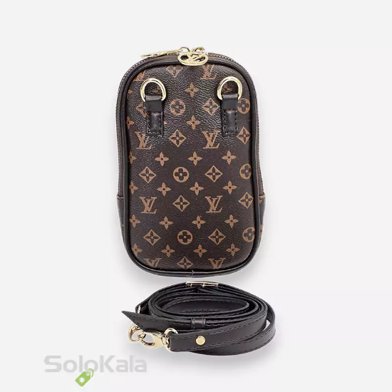 کیف موبایل قهوه ای طرح Louis vuitton-نمای پشت