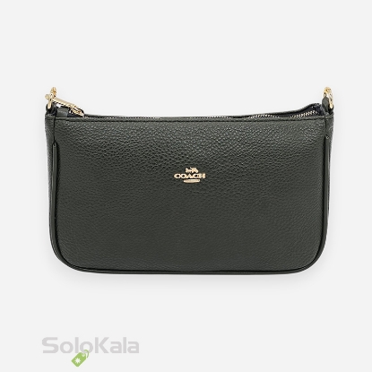 کیف زنانه قایقی فلوتر سبز طرح COACH