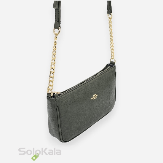 کیف زنانه قایقی فلوتر سبز طرح COACH