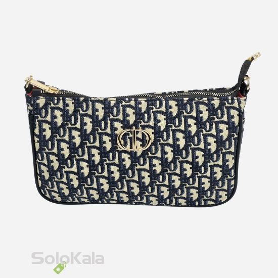 کیف زنانه قایقی مشکی طلایی طرح Dior