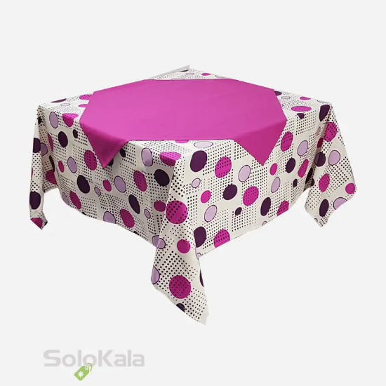 رومیزی آشپزخانه 2 تکه اوزکندیم سایز مستطیل مدل oz12103 صورتی