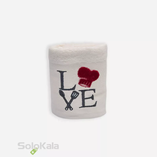 پک سه تایی حوله بامبو گل برجسته تاچ مدل لاو