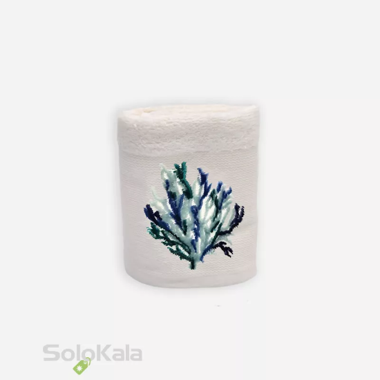 پک سه تایی حوله بامبو گل برجسته تاچ مدل مرجان